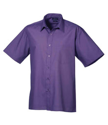 Premier Short Sleeve Poplin Shirt PR202 - Purple