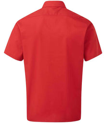 Premier Short Sleeve Poplin Shirt PR202 - PR202 Red Back