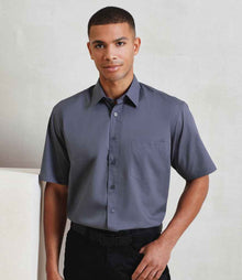 Premier Short Sleeve Poplin Shirt PR202 - PR202 Steel Model
