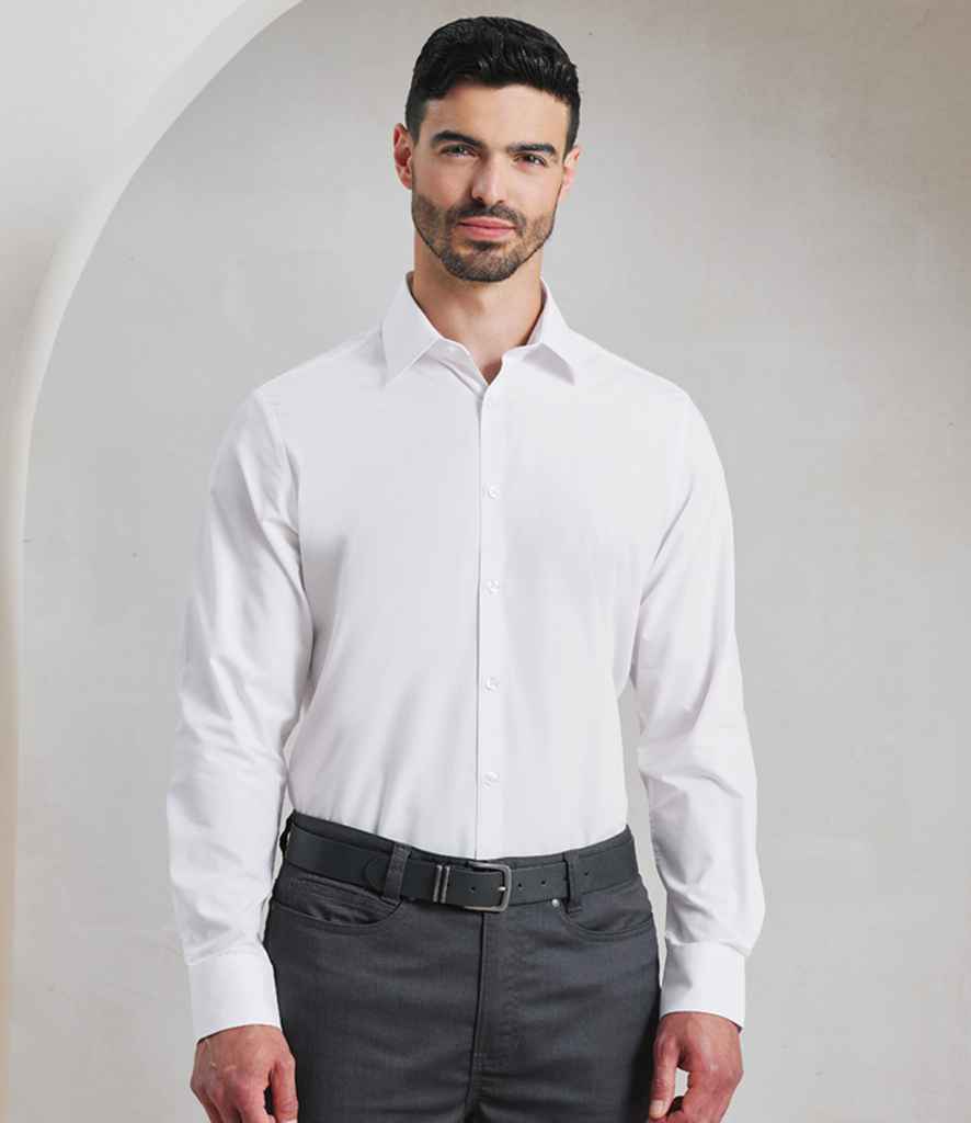 Premier Recyclight® Long Sleeve Poplin Shirt PR203 - PR203 White Model