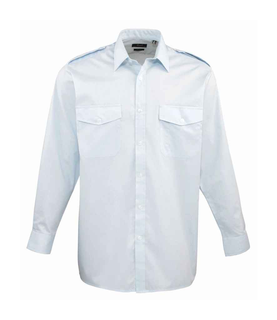 Premier Long Sleeve Pilot Shirt PR210 - Light Blue