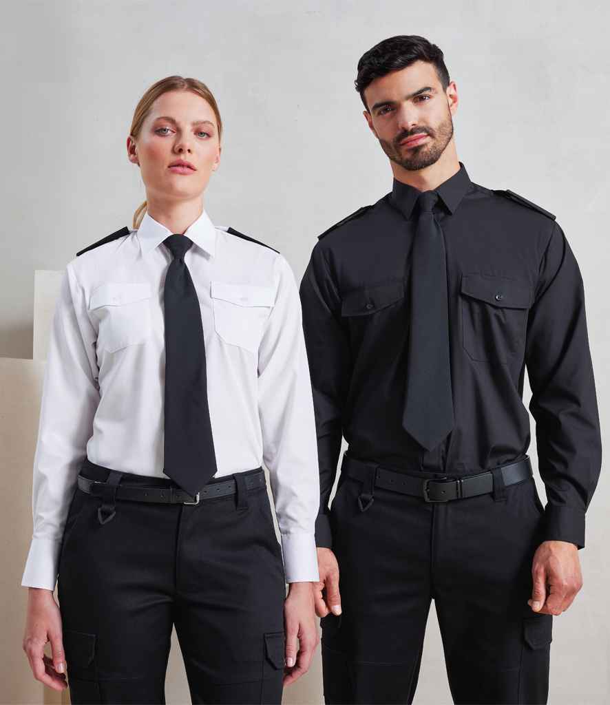 Premier Long Sleeve Pilot Shirt PR210 - PR210 White Model