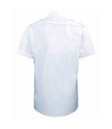 Premier Short Sleeve Pilot Shirt PR212 - PR212 Light Blue Back