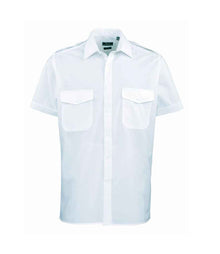 Premier Short Sleeve Pilot Shirt PR212 - Light Blue