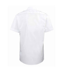 Premier Short Sleeve Pilot Shirt PR212 - PR212 White Back