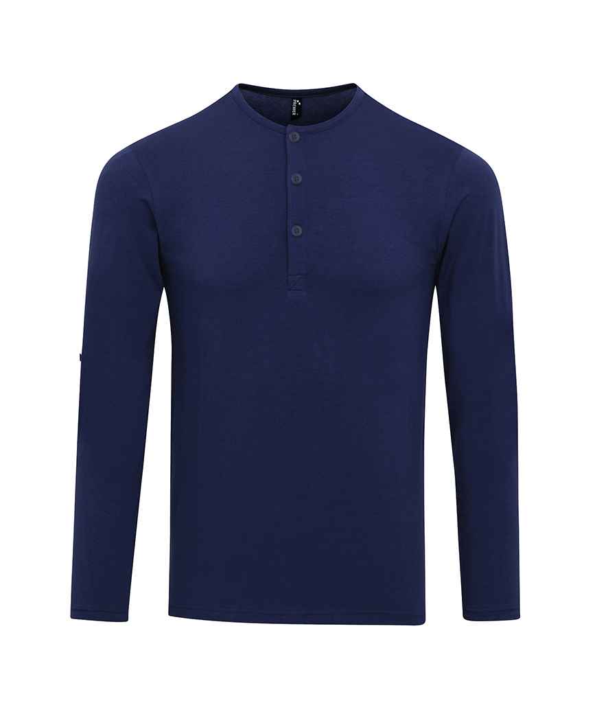 Premier Long John Roll Sleeve T-Shirt PR218 - Indigo Denim