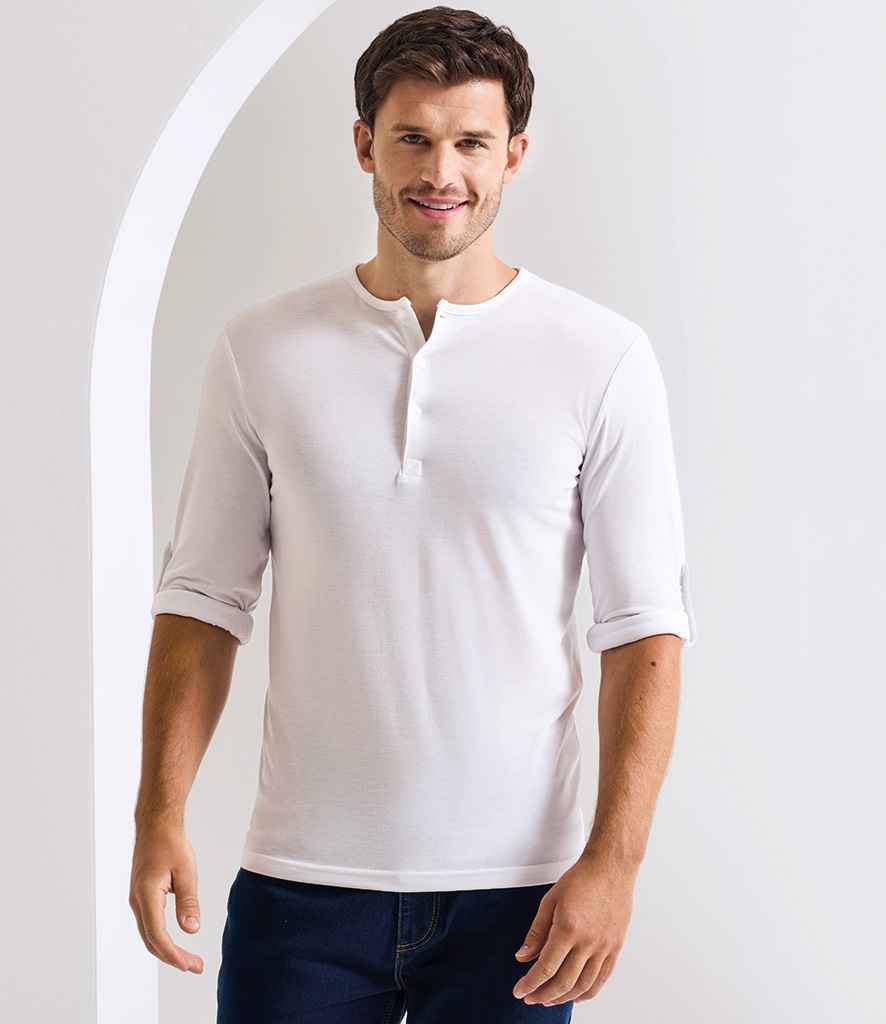 Premier Long John Roll Sleeve T-Shirt PR218 - PR218 White Model
