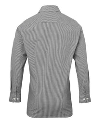 Premier Gingham Long Sleeve Shirt PR220 - PR220 Black/White Back