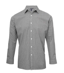 Premier Gingham Long Sleeve Shirt PR220 - Black/White