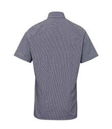Premier Gingham Short Sleeve Shirt PR221 - PR221 Black/White Back