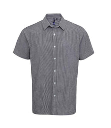 Premier Gingham Short Sleeve Shirt PR221 - Black/White