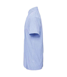 Premier Gingham Short Sleeve Shirt PR221 - PR221 Light Blue/White Side