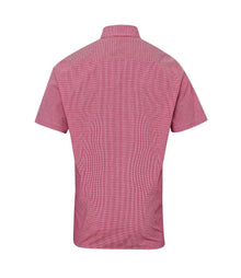 Premier Gingham Short Sleeve Shirt PR221 - PR221 Red/White Back