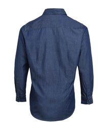 Premier Jeans Stitch Denim Shirt PR222 - PR222 Indigo Denim Back
