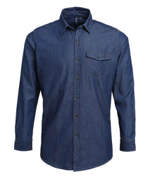 Premier Jeans Stitch Denim Shirt PR222 - Indigo Denim