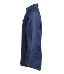 Premier Jeans Stitch Denim Shirt PR222 - PR222 Indigo Denim Side