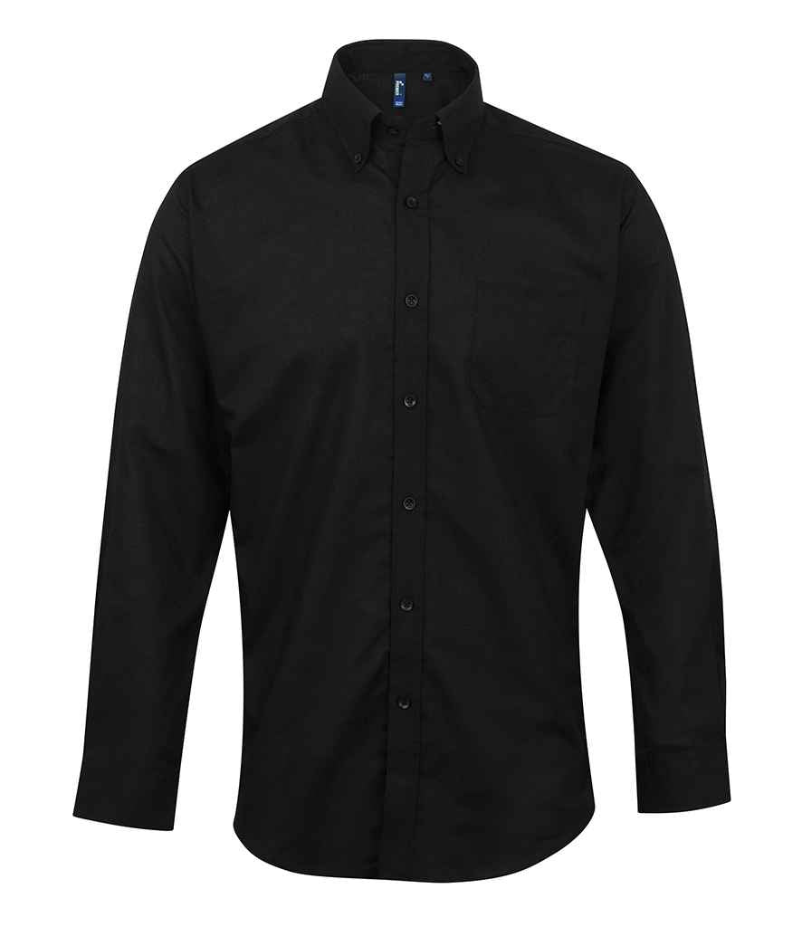 Premier Signature Long Sleeve Oxford Shirt PR234 - Black