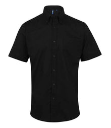 Premier Signature Short Sleeve Oxford Shirt PR236 - Black