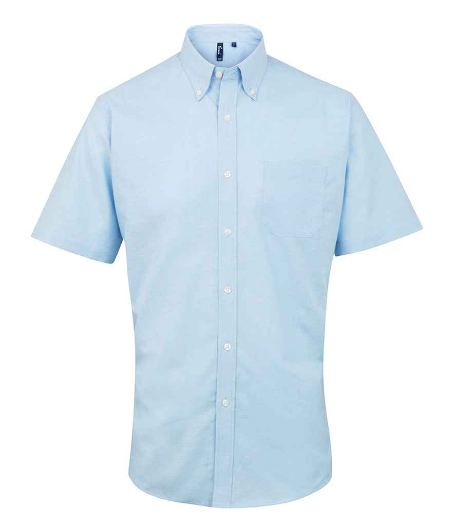 Premier Signature Short Sleeve Oxford Shirt PR236 - Light Blue