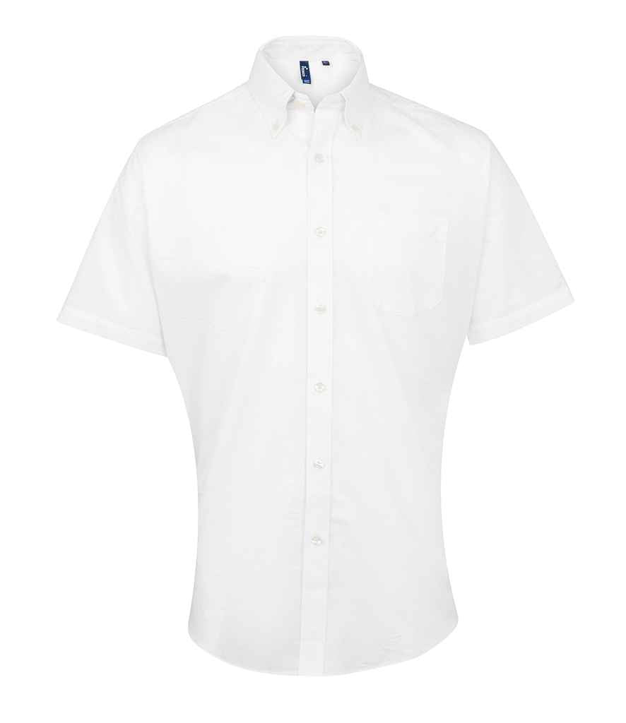 Premier Signature Short Sleeve Oxford Shirt PR236 - White