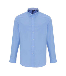 Premier Long Sleeve Striped Oxford Shirt PR238 - Oxford Blue