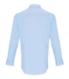Premier Long Sleeve Stretch Fit Poplin Shirt PR244 - PR244 Pale Blue Back
