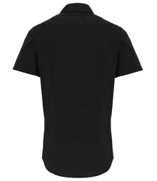 Premier Short Sleeve Stretch Fit Poplin Shirt PR246 - PR246 Black Back