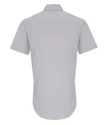 Premier Short Sleeve Stretch Fit Poplin Shirt PR246 - PR246 Silver Back