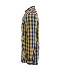 Premier Mulligan Check Long Sleeve Shirt PR250 - PR250 Camel/Navy Side