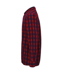 Premier Mulligan Check Long Sleeve Shirt PR250 - PR250 Red/Navy Side