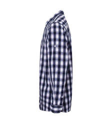 Premier Mulligan Check Long Sleeve Shirt PR250 - PR250 White/Navy Side