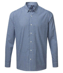 Premier Maxton Check Long Sleeve Shirt PR252 - Navy/White