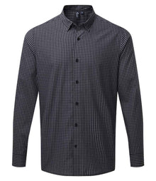 Premier Maxton Check Long Sleeve Shirt PR252 - Steel/Black