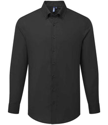 Premier Supreme Long Sleeve Oxford Shirt PR284 - Black