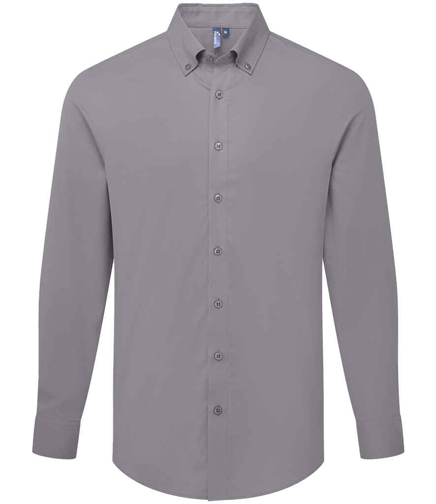 Premier Supreme Long Sleeve Oxford Shirt PR284 - Steel