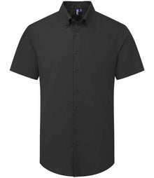 Premier Supreme Short Sleeve Oxford Shirt PR286 - Black