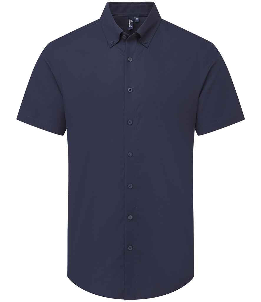 Premier Supreme Short Sleeve Oxford Shirt PR286 - Navy
