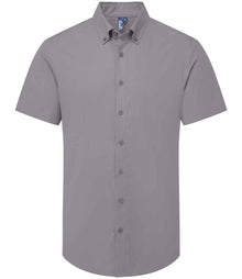 Premier Supreme Short Sleeve Oxford Shirt PR286 - Steel