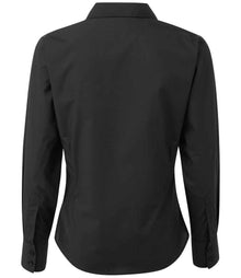 Premier Ladies Long Sleeve Poplin Blouse PR300 - PR300 Black Back