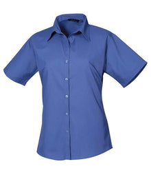 Premier Ladies Short Sleeve Poplin Blouse PR302 - Royal Blue