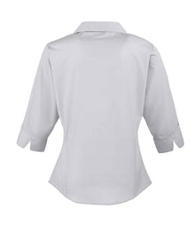 Premier Ladies 3/4 Sleeve Poplin Blouse PR305 - PR305 Silver Back