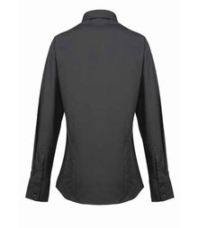 Premier Ladies Supreme Long Sleeve Poplin Shirt PR307 - PR307 Black Back