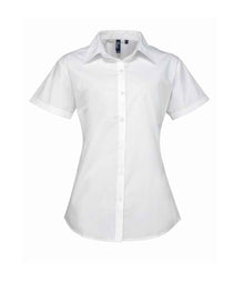 Premier Ladies Supreme Short Sleeve Poplin Shirt PR309 - White