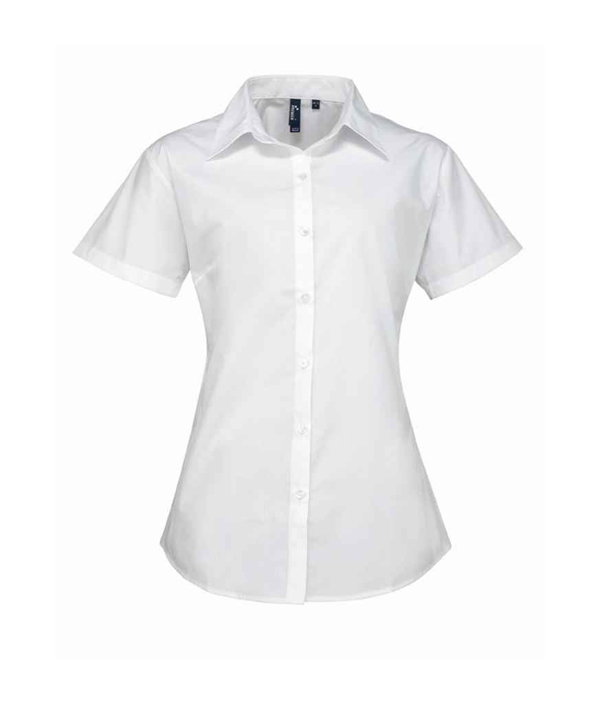Premier Ladies Supreme Short Sleeve Poplin Shirt PR309 - White