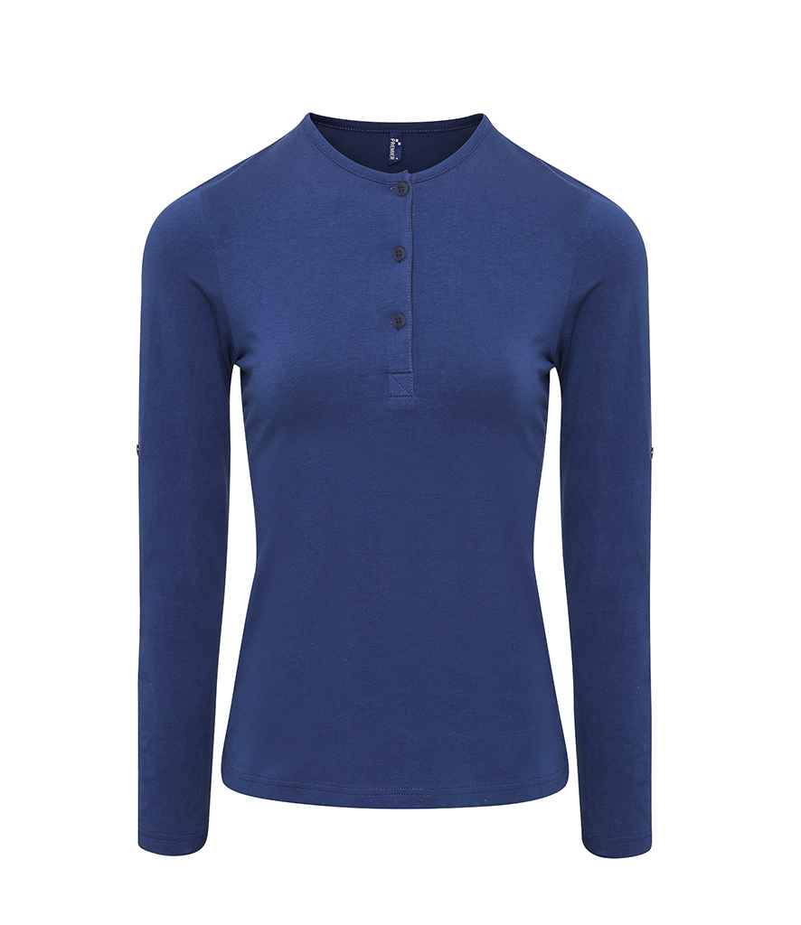 Premier Ladies Long John Roll Sleeve T-Shirt PR318 - Indigo Denim