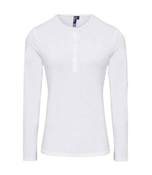 Premier Ladies Long John Roll Sleeve T-Shirt PR318 - White
