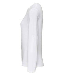 Premier Ladies Long John Roll Sleeve T-Shirt PR318 - PR318 White Side