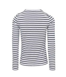 Premier Ladies Long John Roll Sleeve T-Shirt PR318 - PR318 White/Navy Back
