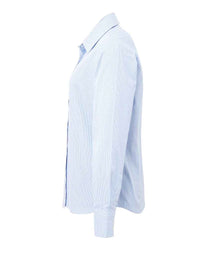Premier Ladies Gingham Long Sleeve Shirt PR320 - PR320 Light Blue/White Side