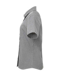 Premier Ladies Gingham Short Sleeve Shirt PR321 - PR321 Black/White Side